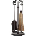 Dagan Dagan 1110 Wrought Iron Stove Fireplace Tool Set - Corn Broom; Black - 5 Piece 1110